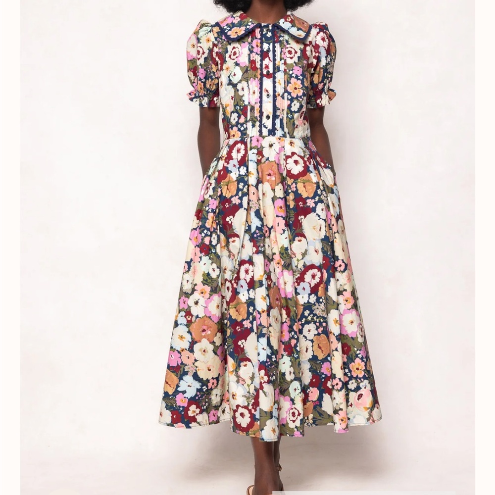 Ivy city co Plus Size Sophia Dress in Midnight Garden